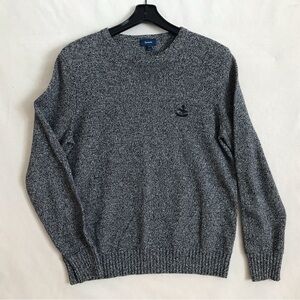 Faconnable Men’s Crewneck Long sleeve Lambswool Sweater Black Size M